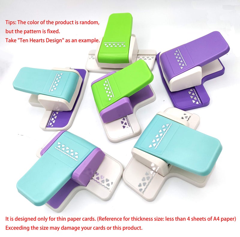 Kucaa Handmade Scrapbooking Edge Puncher Fancy Border Punch S Heart Dolphin Design DIY Paper Cutter (S-Shape) - Image 5